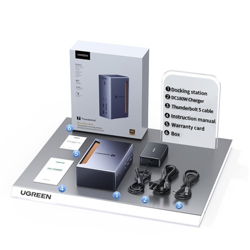 USB-C Docking Station 13 σε 1 Thunderbolt™ 5 UGREEN U715 45790A