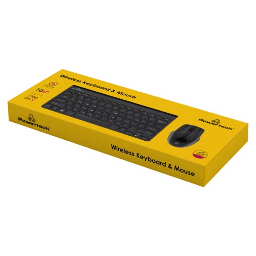 POWERTECH set ποντίκι & πληκτρολόγιο PT-940, ασύρματο, 1200DPI, μαύρο