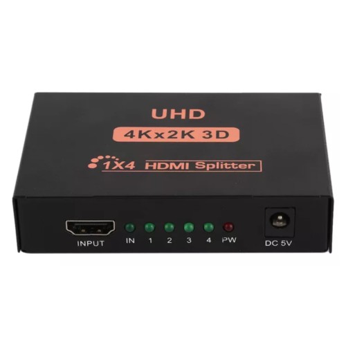 POWERTECH HDMI splitter PTH-048, 4 σε 1, 4K/60Hz, μαύρο