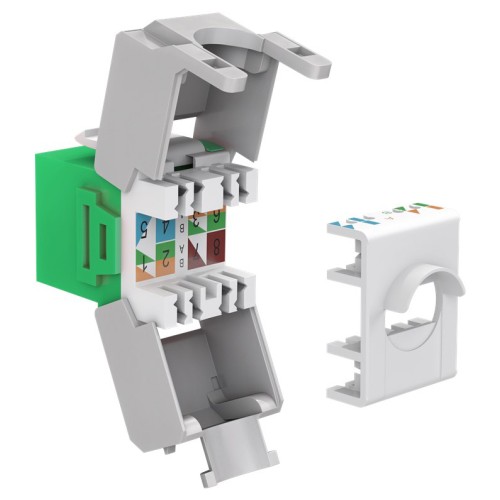 GOOBAY Keystone module RJ45 CAT 6A 90687, UTP, πράσινο