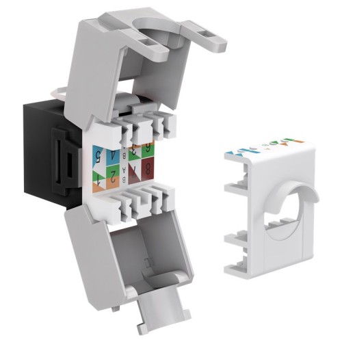 GOOBAY Keystone module RJ45 CAT 6A 90692, UTP, μαύρο