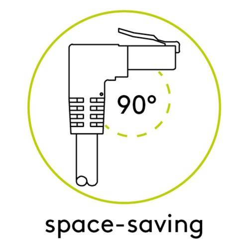 GOOBAY καλώδιο δικτύου 51517, CAT 6 U/UTP, γωνιακό, CCA, 3m, μαύρο