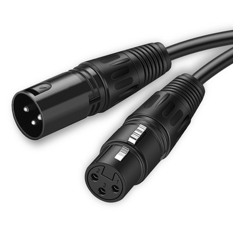CABLETIME καλώδιο μικροφώνου XLR 11B24, 3-pin, 24AWG, 20m, μαύρο