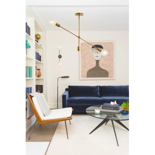 POWERTECH φωτιστικό οροφής HLL-0033, 2x E27, μεταλλικό, chrome gold