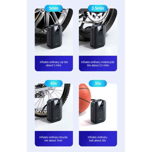 USAMS mini συμπιεστής αέρος αυτοκινήτου US-ZB215, μαύρος