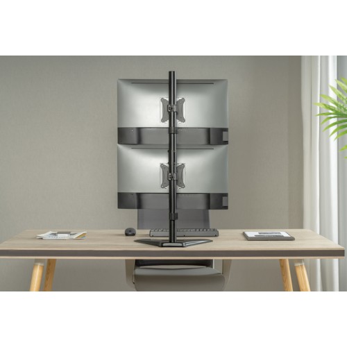 BRATECK βάση γραφείου για 2x οθόνες LDT66-T02V, 17-32