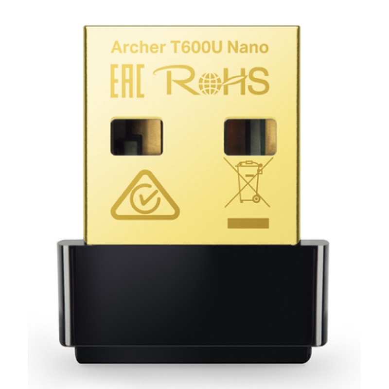 TP-LINK ασύρματος USB αντάπτορας δικτύου Archer T600U Nano, 600Mbps, V.1
