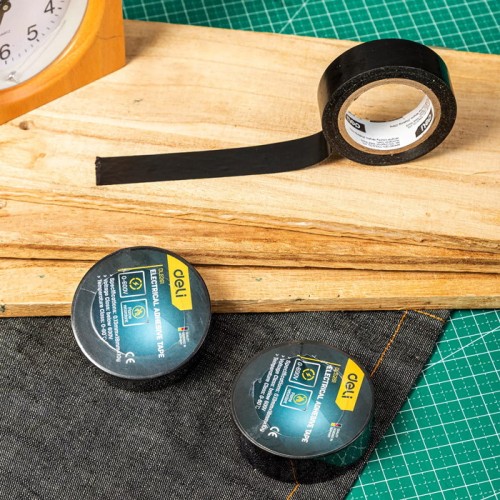 DELI μονωτική ταινία υψηλής αντοχής DL5261, 18mm x 9.15m, μαύρη