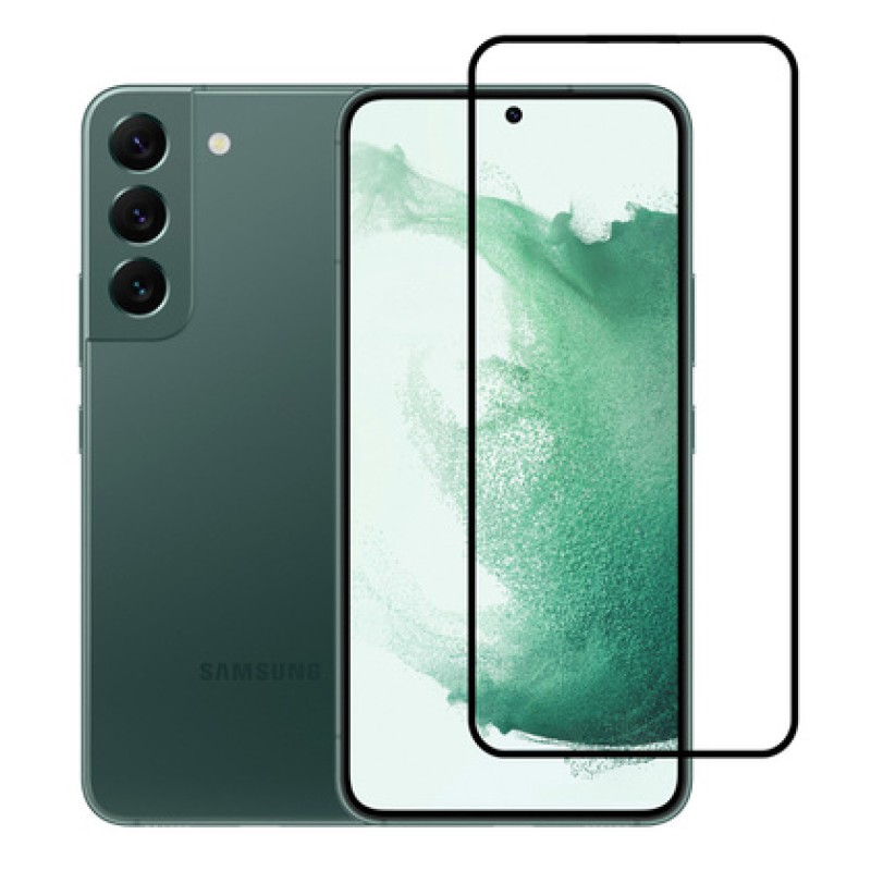 POWERTECH tempered glass 3D TGC-0551, full glue, Samsung S22+ 5G, μαύρο