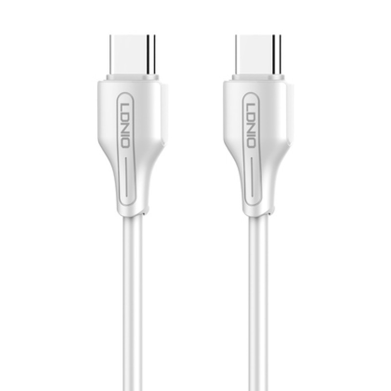 LDNIO καλώδιο USB-C σε USB-C LC122C, 65W PD, 2m, λευκό
