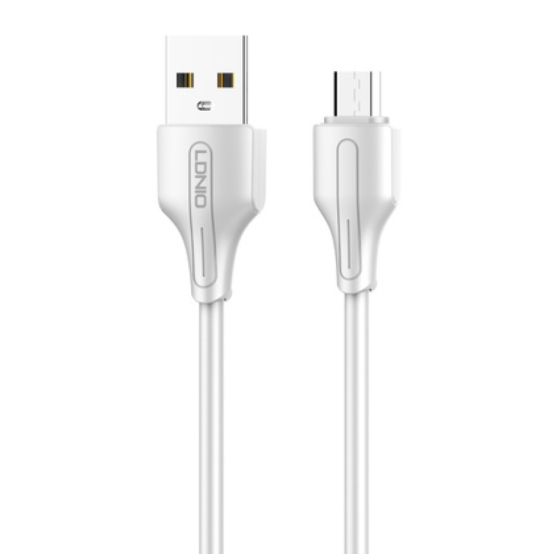 LDNIO καλώδιο Micro USB σε USB LS540, 2.4A, 20cm, λευκό