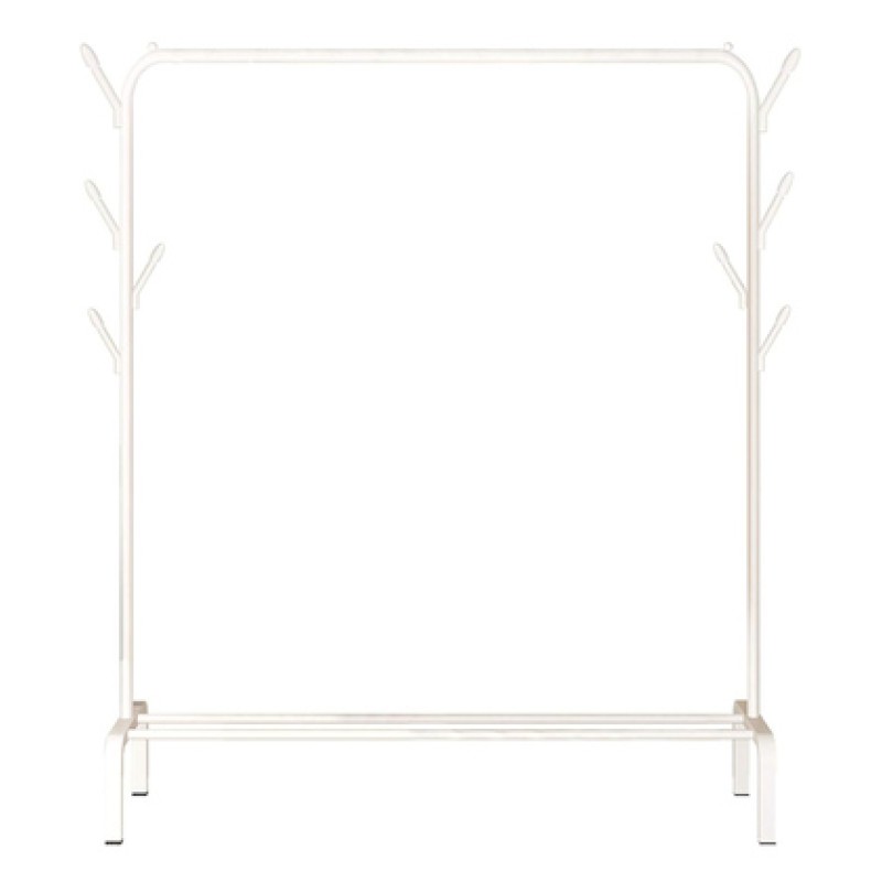 Κρεμάστρα δαπέδου HUH-0127, μεταλλική, 110x40x150cm, λευκή