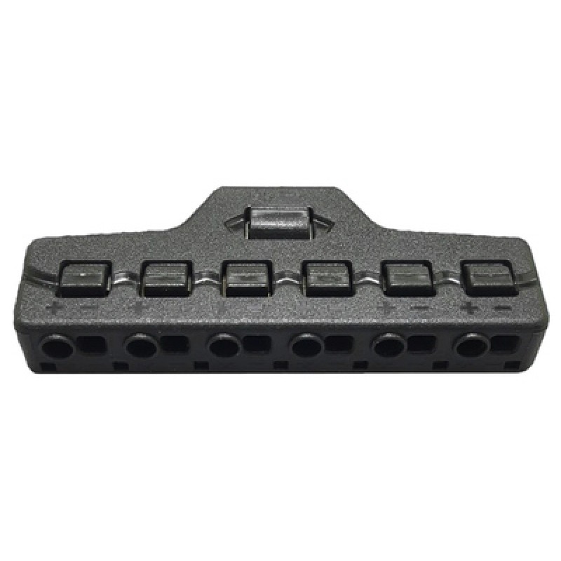 Splitter block TOOL-0095 για LED καλωδιοταινίες, 6-port, μαύρο