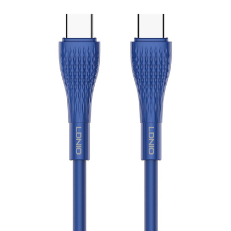LDNIO καλώδιο USB-C σε USB-C LC672C, 65W PD, 2m, μπλε