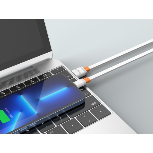 CELEBRAT καλώδιο Lightning σε USB CB-33L, flat, 2.4A, 1m, λευκό