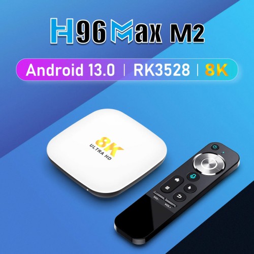 H96 MAX TV Box Μ2, 8K, RK3528, 4/64GB, WiFi 6, Android 13, voice assistant
