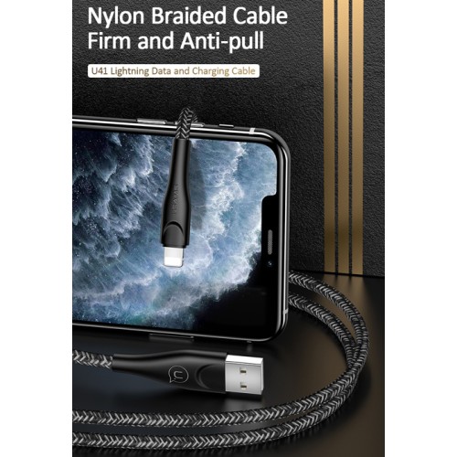 USAMS καλώδιο Lightning σε USB US-SJ391, 2A, 1m, μαύρο