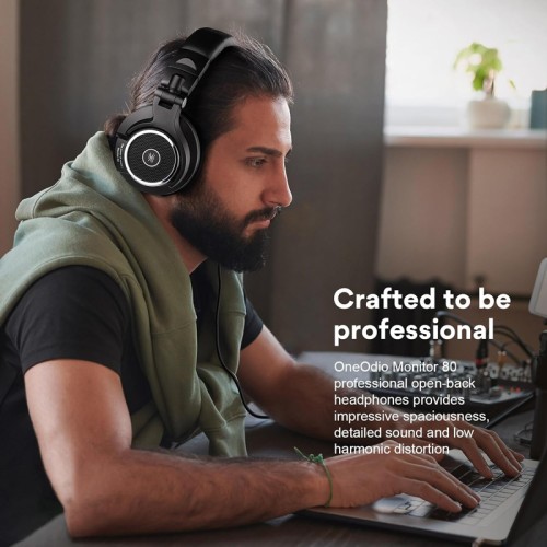 ONEODIO headset Monitor 80, 6.35mm & 3.5mm σύνδεση, Hi-Res, 40mm, μαύρο