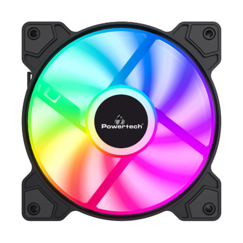 POWERTECH ανεμιστήρας PT-1170 για PC, LED FRGB, 120mm, 1200RPM
