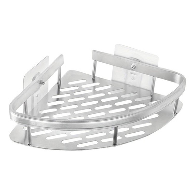 HOME USE γωνιακό ράφι τοίχου HUH-0158, αλουμινίου, 28x5.5x21cm, ασημί