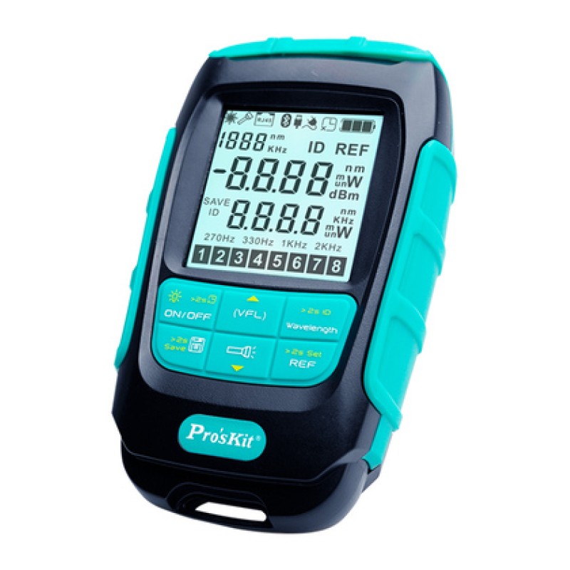 PROSKIT πολύμετρο οπτικών ινών MT-7618, μέτρηση ισχύος & VFL, 1mW