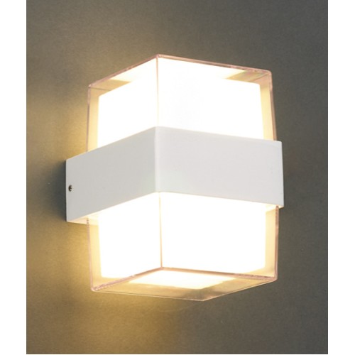 POWERTECH LED φωτιστικό τοίχου HLL-0158, 14W, 4000K, 1120lm, IP65, λευκό