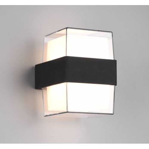 POWERTECH LED φωτιστικό τοίχου HLL-0159, 14W, 4000K, 1190lm, IP65, μαύρο