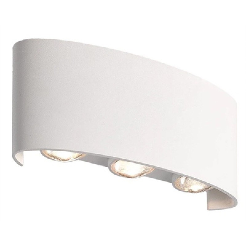 POWERTECH LED φωτιστικό τοίχου HLL-0160, 6W, 4000K, 510lm, IP65, λευκό