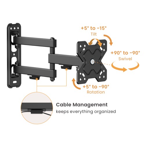 POWERTECH επιτοίχια βάση τηλεόρασης PT-1279, 13-32