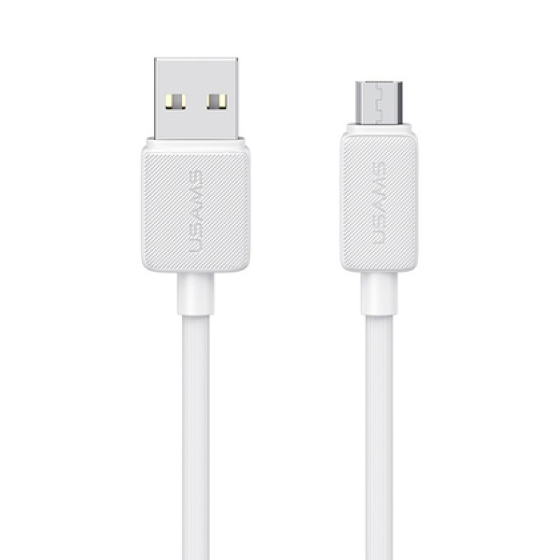 USAMS καλώδιο micro USB σε USB US-SJ690, 2A, 480Mbps, 1m, λευκό