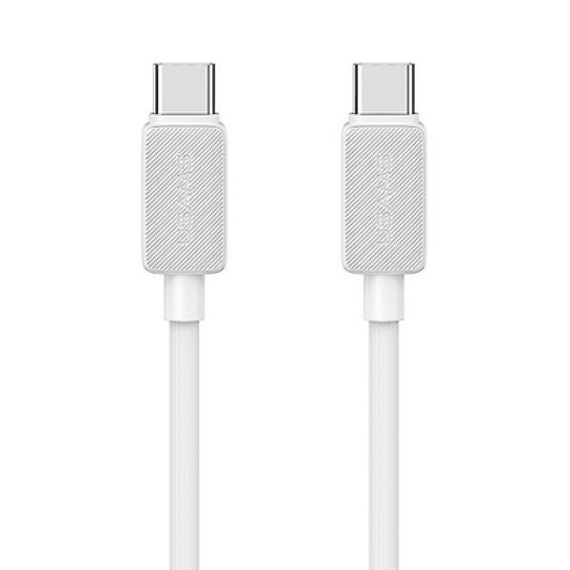 USAMS καλώδιο USB-C σε USB-C US-SJ691, 60W, 480Mbps, 1m, λευκό