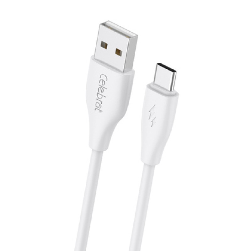 CELEBRAT καλώδιο USB-C σε USB CB-31A, 3A, 480Mbps, 1m, λευκό