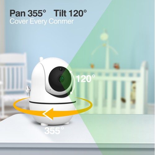 POWERTECH ενδοεπικοινωνία μωρού PT-1345 με κάμερα & οθόνη 7