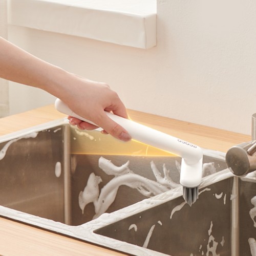 ECOCO βούρτσα καθαρισμού E24027, περιστρεφόμενη, 21x10x4.3cm, λευκή