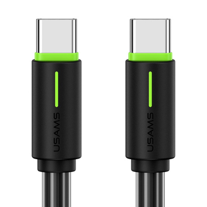 USAMS καλώδιο USB-C US-SJ734, 60W, 480Mbps, 1m, μαύρο