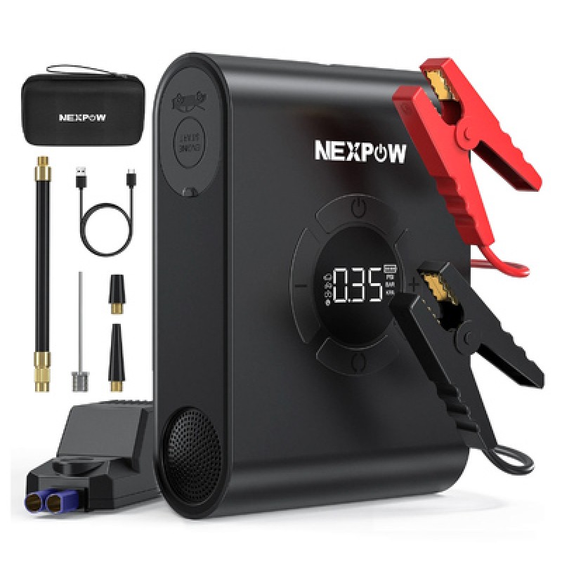NEXPOW εκκινητής μπαταρίας & συμπιεστής αέρος AKP-P200, 12V/1500A, 150PSI, 8000mAh