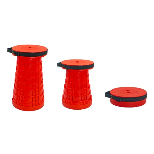 POWERTECH πτυσσόμενο καρεκλάκι HUH-0233, αντοχή έως 250kg, 25.5x45cm, κόκκινο