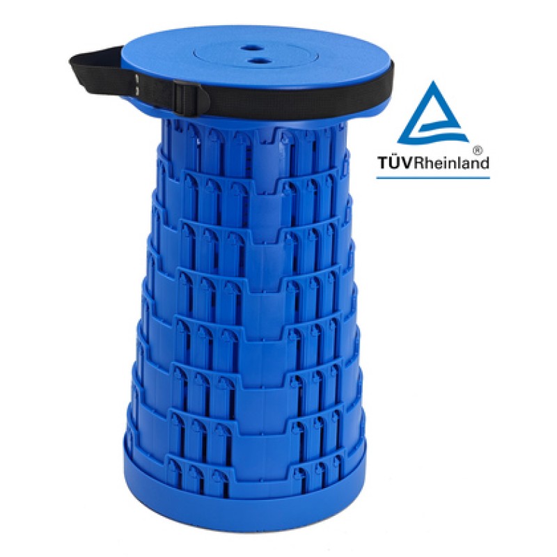 POWERTECH πτυσσόμενο καρεκλάκι HUH-0234, αντοχή έως 250kg, 25.5x45cm, μπλε