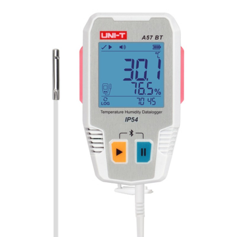 UNI-T ψηφιακό θερμόμετρο & υγρασιόμετρο A57 BT, -40~85 °C, Bluetooth, IP54