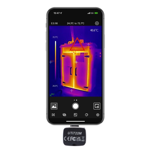 UNI-T συσκευή θερμικής απεικόνισης UTi722M για smartphone, USB-C, 20 °C έως 450 °C
