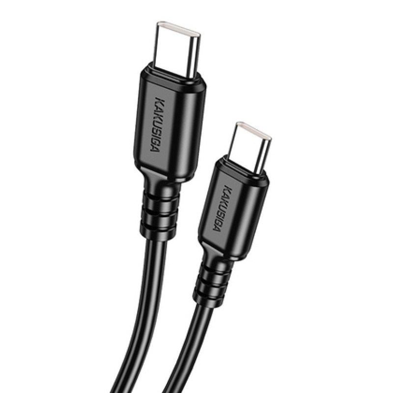 KAKUSIGA καλώδιο USB-C σε USB-C KSC-982, 60W, 480Mbps, 1m, μαύρο