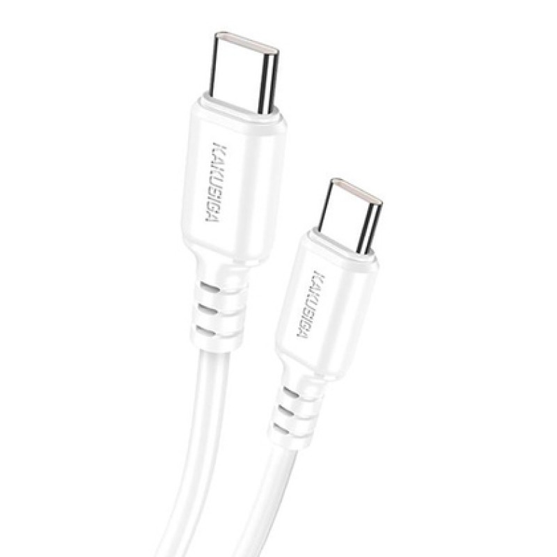 KAKUSIGA καλώδιο USB-C σε USB-C KSC-982, 60W, 480Mbps, 1m, λευκό