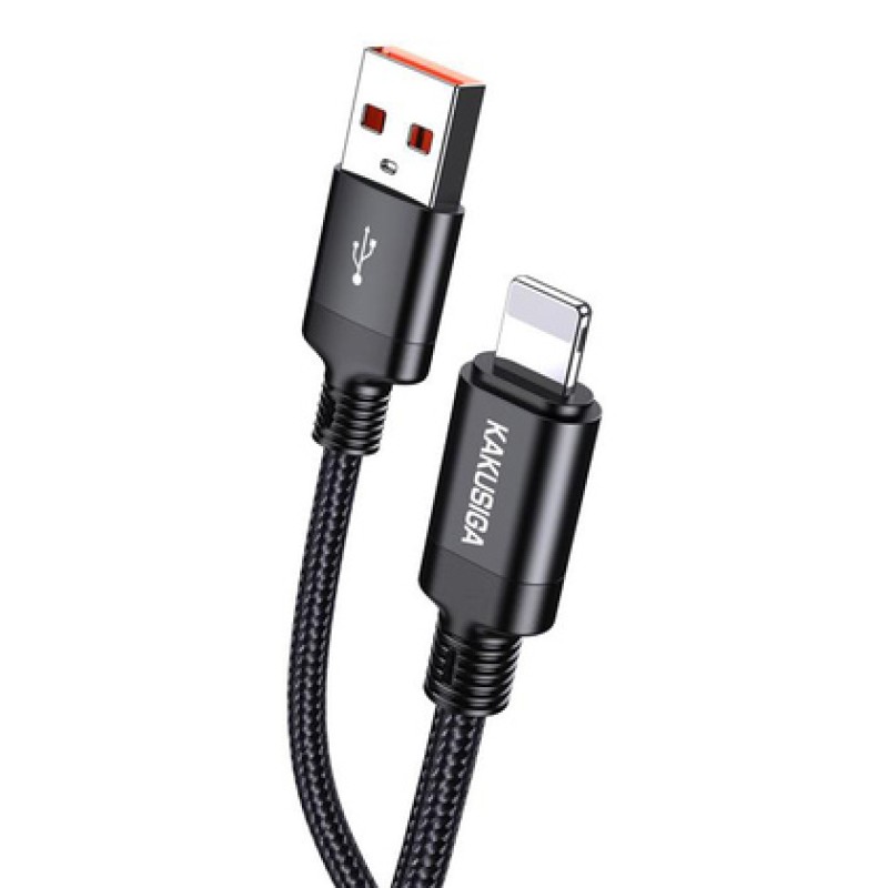 KAKUSIGA καλώδιο Lightning σε USB KSC-970, 3A, 480Mbps, 1m, μαύρο