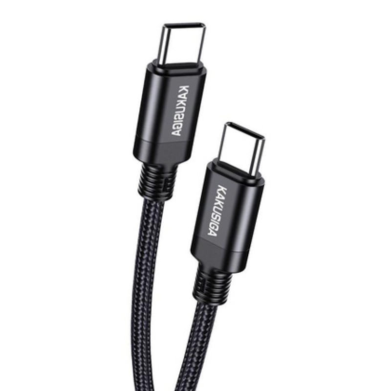 KAKUSIGA καλώδιο USB-C σε USB-C KSC-970, 60W, 480Mbps, 1m, μαύρο