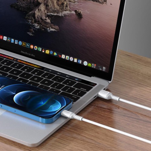 KAKUSIGA καλώδιο Lightning σε USB KSC-805, 2.4A, 480Mbps, 1m, λευκό