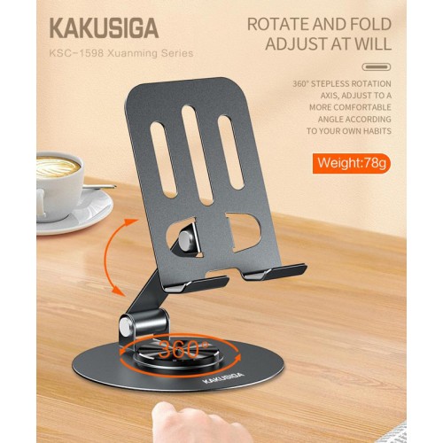 KAKUSIGA επιτραπέζια βάση smartphone KSC-1598, foldable, μαύρη