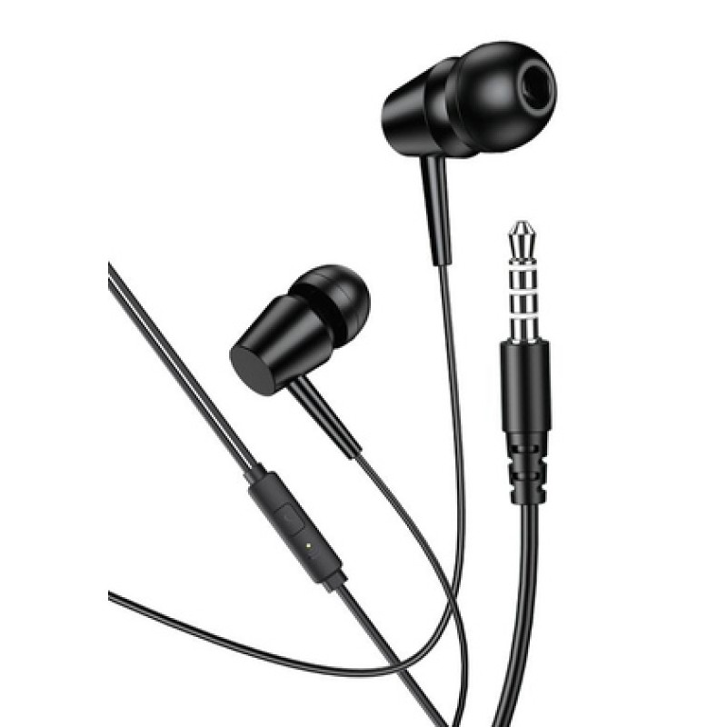 KAKUSIGA earphones με μικρόφωνο KSC-1303, 3.5mm σύνδεση, 10mm, 1.1m, μαύρα