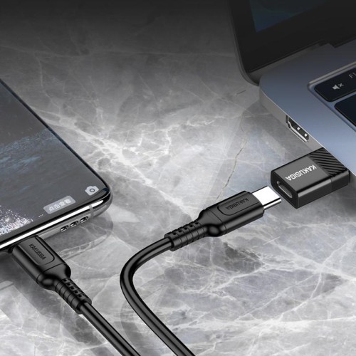 KAKUSIGA αντάπτορας USB-C σε USB KSC-1407, 480Mbps, 60W, μαύρος