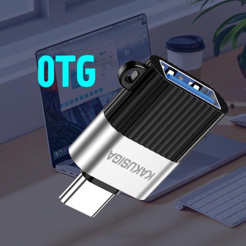 KAKUSIGA αντάπτορας USB-C σε USB KSC-1420, 5Gbps, 18W, γκρι
