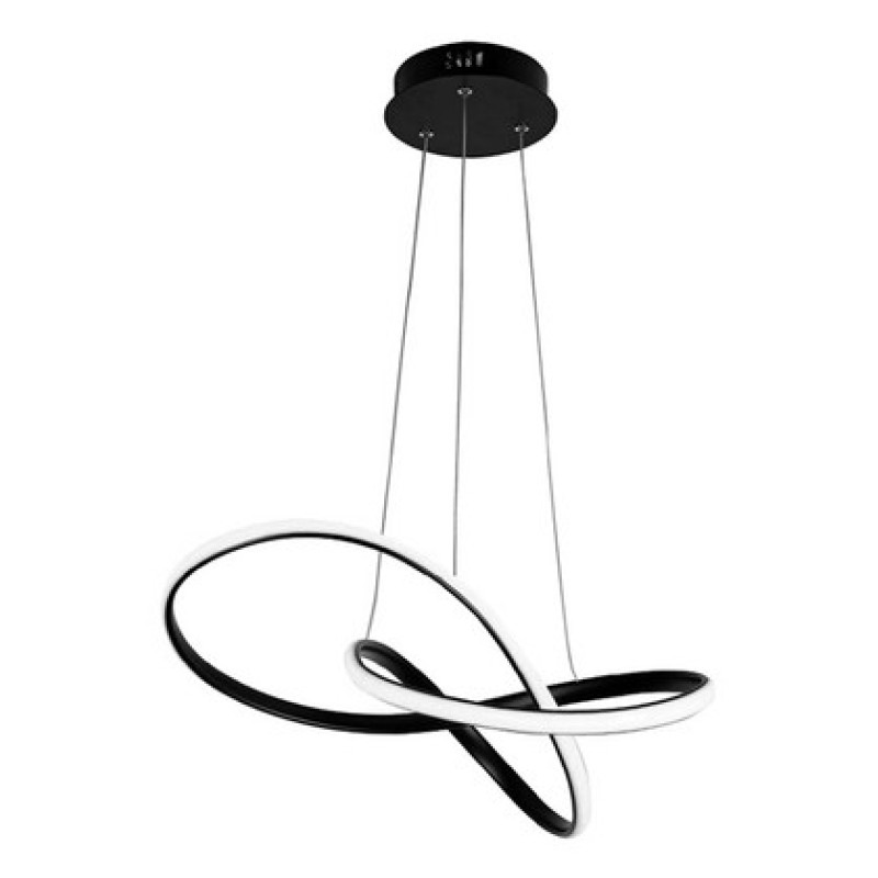 POWERTECH LED φωτιστικό οροφής HLL-0180, 50W, 4000K, Φ60cm x 120cm, μαύρο